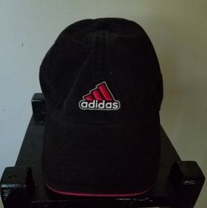Black and pink Adidas hat
